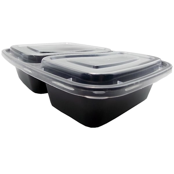 Kabalo 10-pack Premium 2-facks stapelbara mikrovågssäkra återanvändbara lunchlådor matbehållare måltidsförberedelse