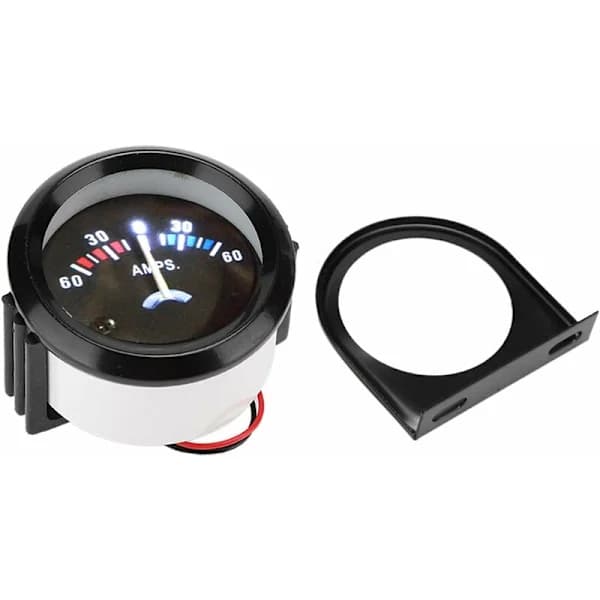 Rund 2 tommers 52mm bil Amperemeter Voltmeter Bil Amperemeter Voltmeter Bil Voltmeter, 60-0-60A AMP Måler Volt Meter, Universal Elektrisk Voltmeter Måler Bil[co]