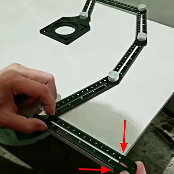 Folding Ruler Tile Hole Positioning Multi Template Angle Rulers