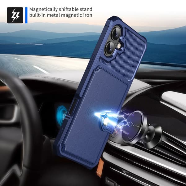 Multi-Slot Etui iPhone 16 Blå