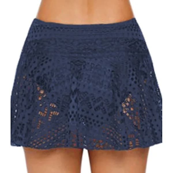 Bikinitrusse med blondekant Sort Black M[co]