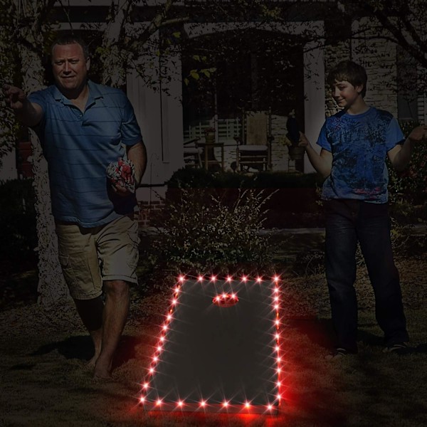 LED-lampor, fjärrkontroll Cornhole Board Edge och Ring LED-lampor, 16 färger byter du själv, ett bra komplement för att spela Bean Bag Toss Cornhole