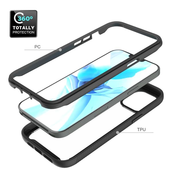 Allround deksel til iPhone 12 Pro Max Svart