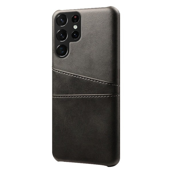 KSQ Samsung Galaxy S23 Ultra Kuori 2 Korttipaikalla Musta