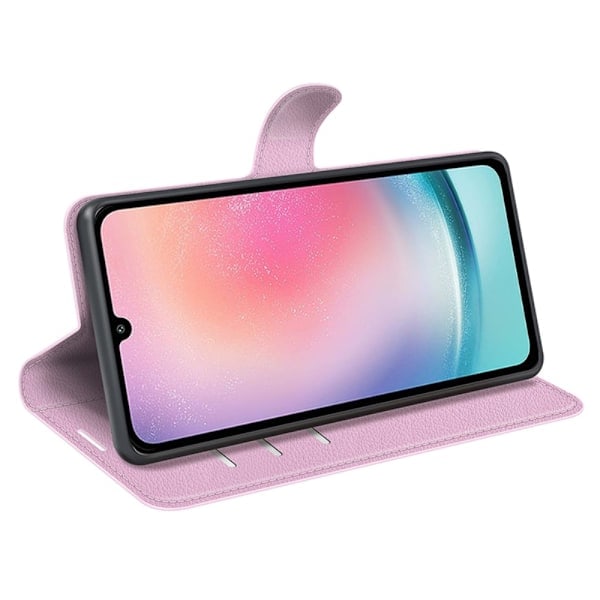 Samsung Galaxy A25 5G Deksel Litchi Lær Lys Rosa