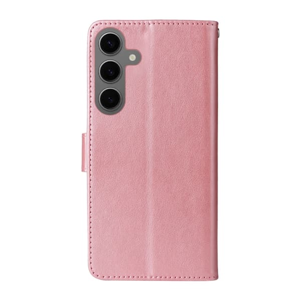 Samsung Galaxy S25 5G Case with Embossed Butterfly Flowers Roséguld