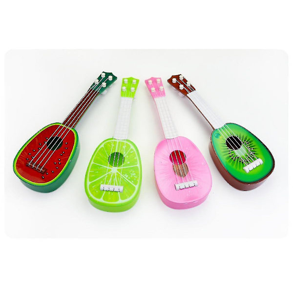 Frukt Barn Liten Gitarr Leksak Baby Musikleksak Pedagogisk Lek Ukulele Musik Lärande Instrument(vattenmelon)-YNP