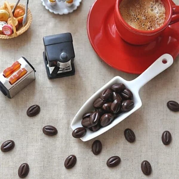 55 Håls Silikon Kaffeböna Form Choklad Godis Isbitsbricka[co]