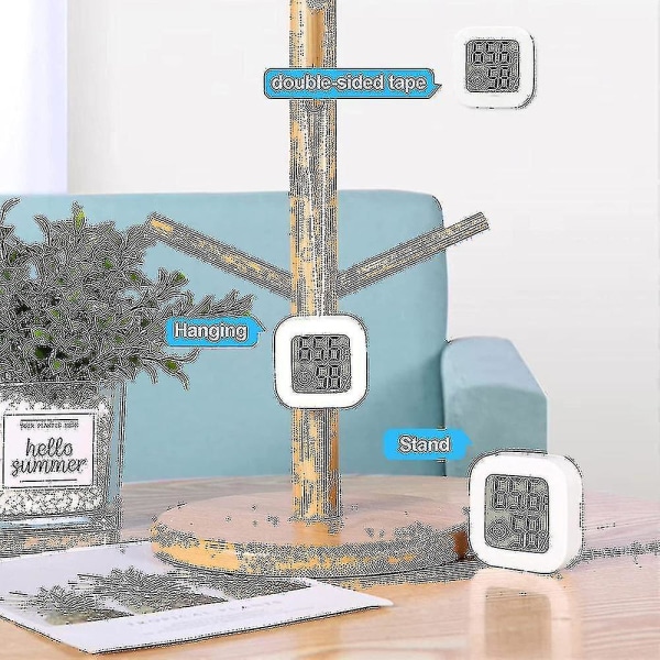 3-pakke innendørs termometer fuktighetsmåler digital hygrometer romtermometer for hjemmet høy nøyaktig temperatur- og fuktighetsmonitor for rep