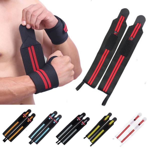 1 Par Armband Handledsstöd Tyngdlyftning Gym Träning Handled