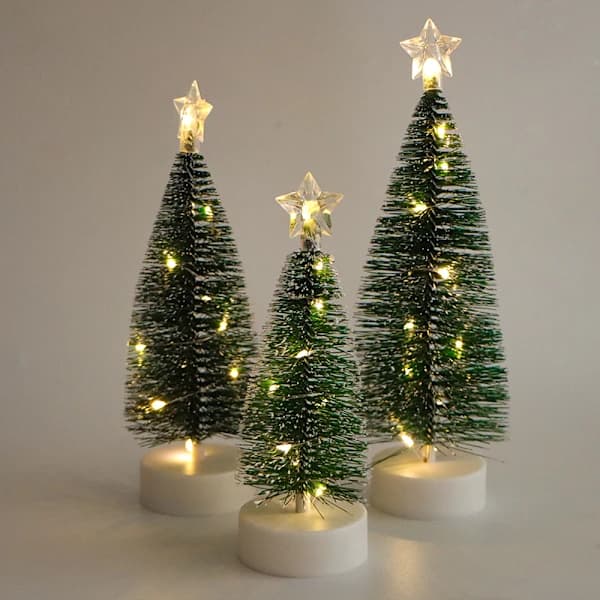 Juletrelys nattlampe, stort, medium og lite sett[co]