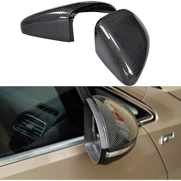 Kulfibermønstret sidespejlskappe, sidespejlskapper til Golf MK7 MK7.5 Golf 7 R 2013-2020[CO]