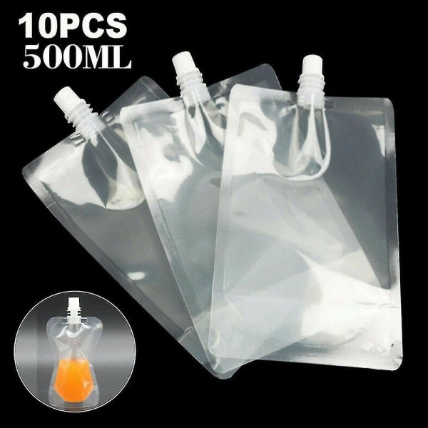 500 ml Stand Up Klar Plastikpose Pouch Rejsedrik Drikkevare Juice Pouch