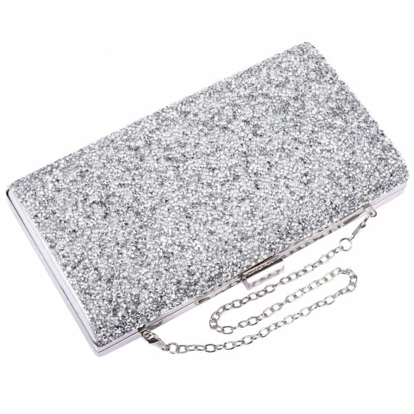 Glitter kuvert taske - Sølv Sølv