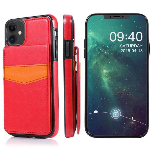 iPhone 12 Mini - Harkittu LEMAN-kuori korttipidikkeellä Roséguld