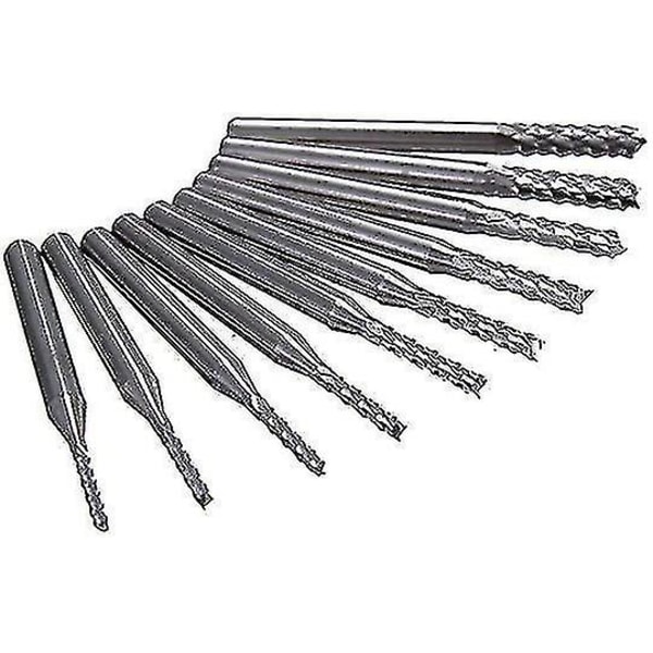 10 st Micro Drills Set Pcb Cnc Smycken Rotary Tool Press Fits Dremel Bits 0.8-3.0mm