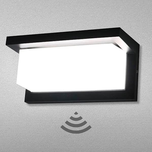 LED-vegglampe for utendørs bruk med bevegelsessensor, IP65, vanntett, moderne[CO]