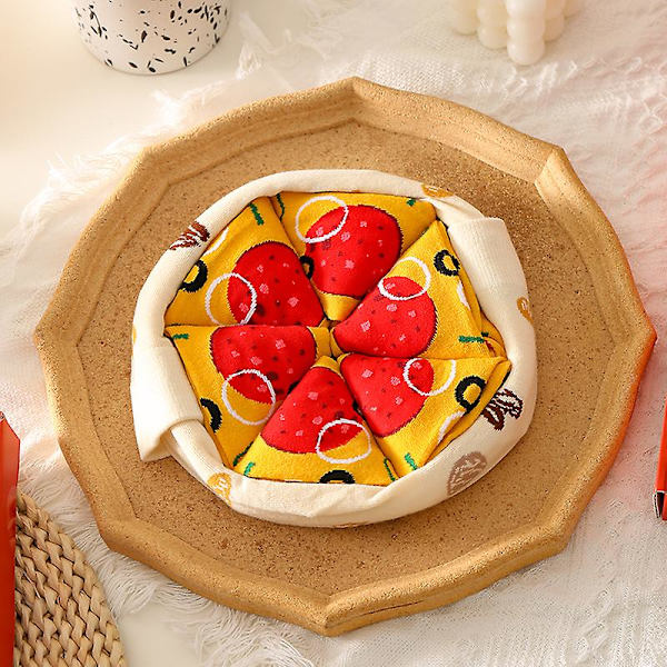 4 paria ruokasukkia  Havaijin italialainen pepperoni puuvillasukat hauskat uutuus söpöt funky hullu design puuvillasukat