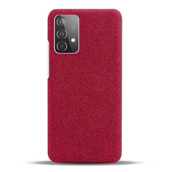 Samsung Galaxy A52 / A52s - KSQ Kangaspäällysteinen Tekstuurikuori - Punainen Red Punainen