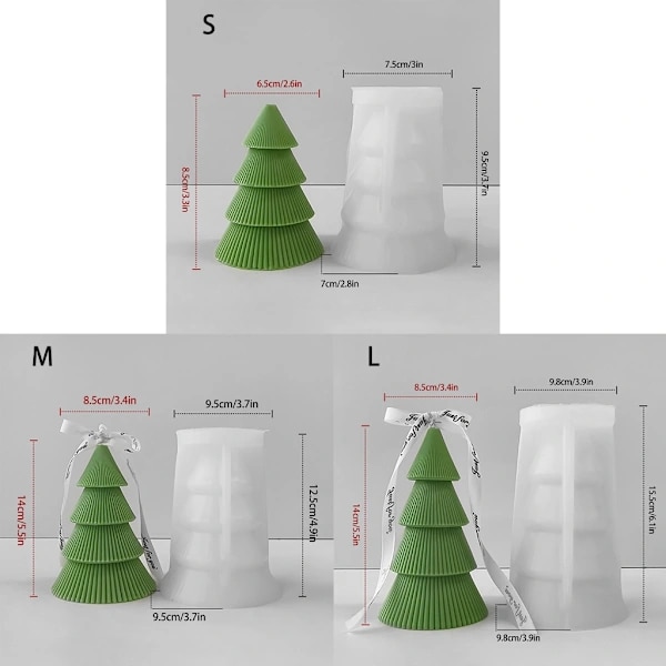Julgransformad aromaterapi ljusgips samlarobjekt silikonform M[co]