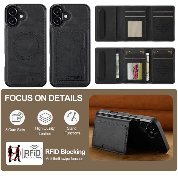 iPhone 17 LC.IMEEKE L5 Case - Black Svart black