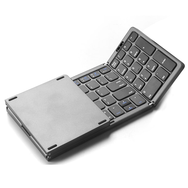 Foldable Bluetooth Keyboard, Wireless Folding Travel Keyboard with Number Pad, Portable Compact Rechargeable Keyboard