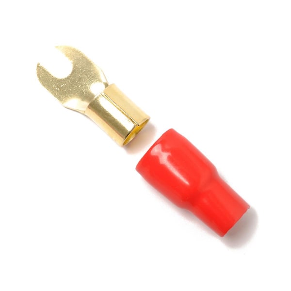 3 par kopplingar adaptrar koppar guldpläterad 0 gauge spade terminal crimp crimp barriär spader Fo