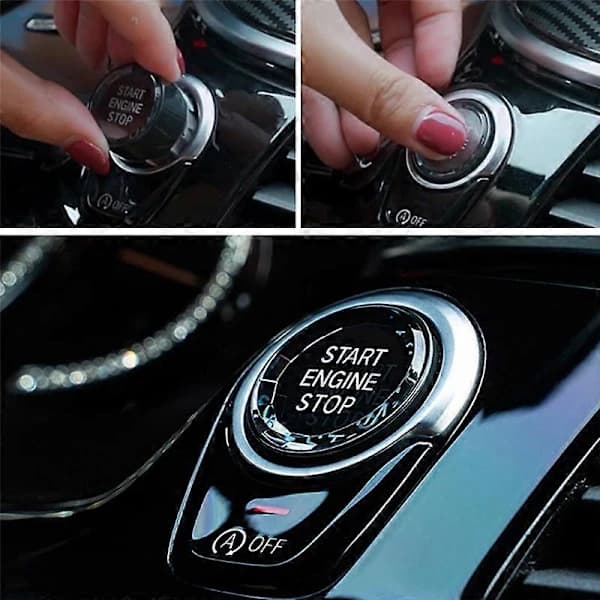 Dekorativ Ramme Krystal til Start/Stop-knap, Motor, til 3 5-serie X1 X3 X5 E70 E71[co]
