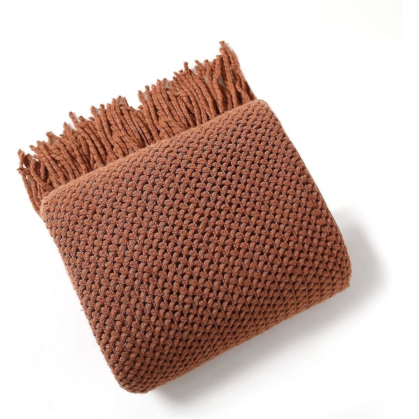 Soft Knitted Blanket, Turning Blanket, Soft Blanket ,caramel 127*176cm - Style 1