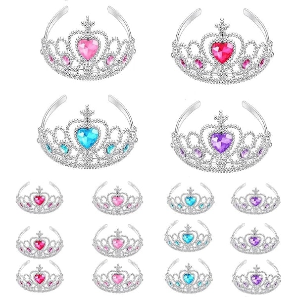 8 st Prinsesskronor Kostymfest Tillbehör, Plast Prinsesskronor Tiaror för Flickor Jul