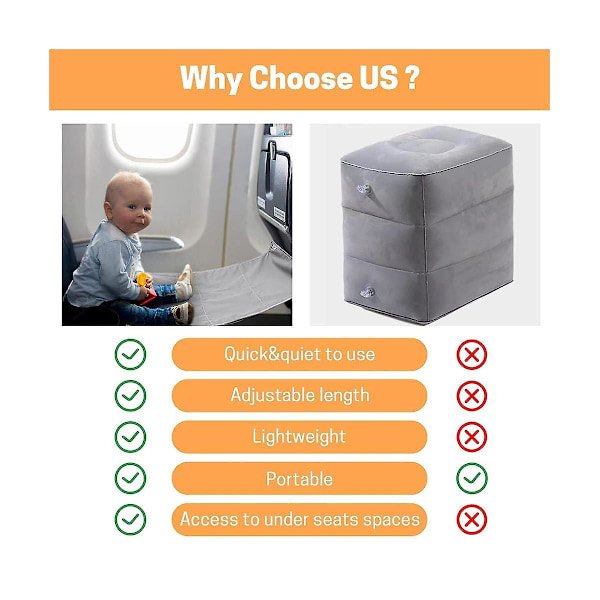 Resebädd för småbarn i flygplan, fotstöd för barn, förlängning för barn i flygplan