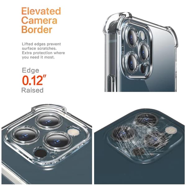 iPhone 13 Shockproof Case with Card Holder - Transparent Transparent transparent
