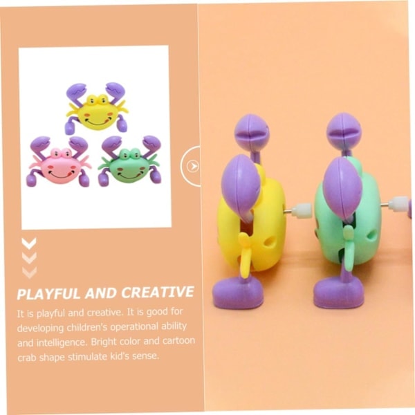 3-pack Uppdragbara Krabba Badleksaker Barn Krypande Babyleksaker Interaktiva Leksaker Djur