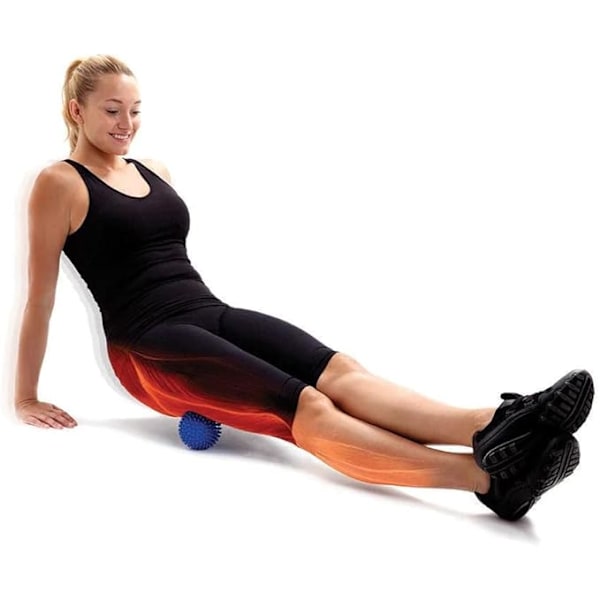 9 cm blød massagebold x 1 (blå) - triggerpunkt refleks trykaflastning