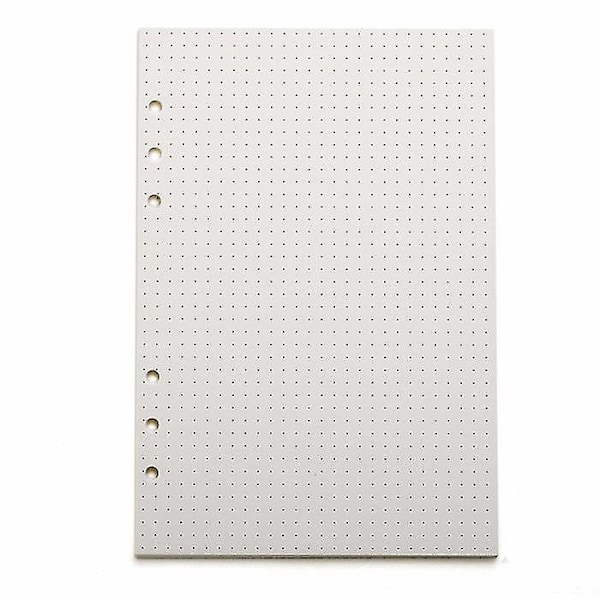 45 ark Dot Grid 6 hål Planner Notebook Dagbok Bullet Journal Påfyllningar Inre
