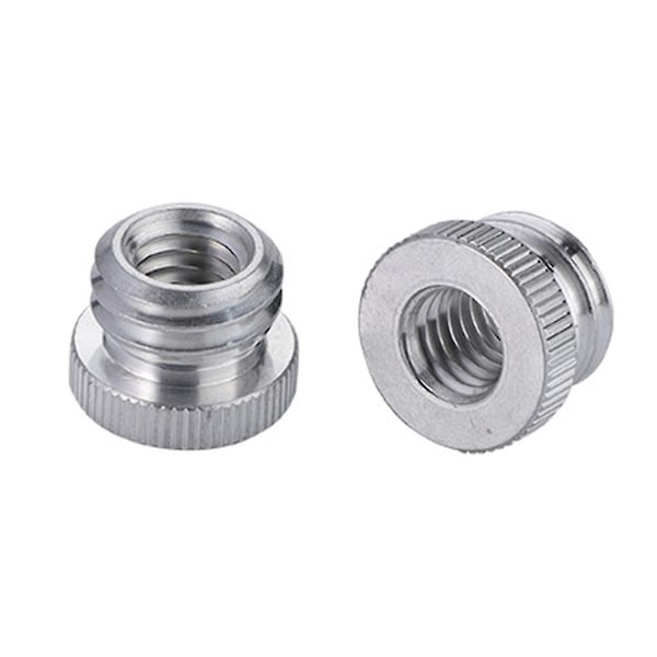 5/8\" - 1/4\" sovitin 1/4 kierteelle laserille ja etäisyysmittarille 5/8\" jalustalle, mikrofonitelineelle