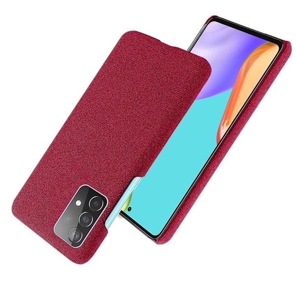 Samsung Galaxy A52 / A52s - KSQ Kangaspäällysteinen Tekstuurikuori - Punainen Red Punainen