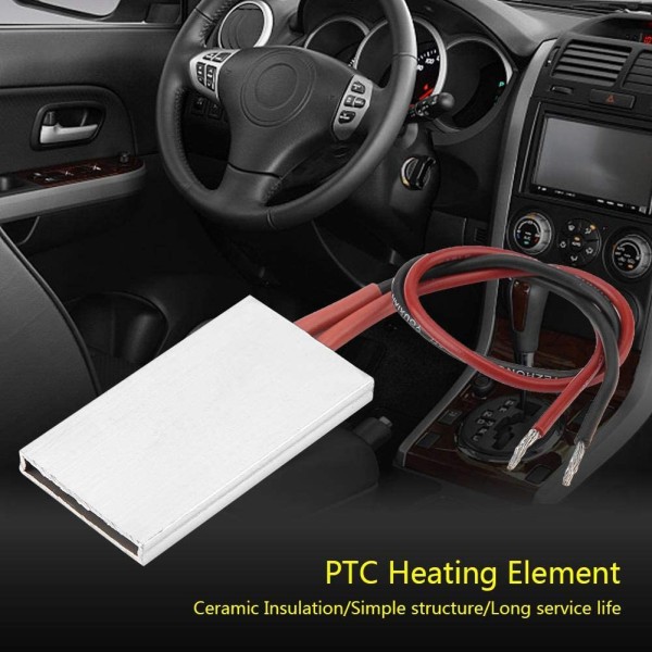 PTC isolering värmeplatta, säker och hög tillförlitlighet 50×28,5 mm aluminiumhus PTC värmeelement termostatisk värmeplatta (220V/230)