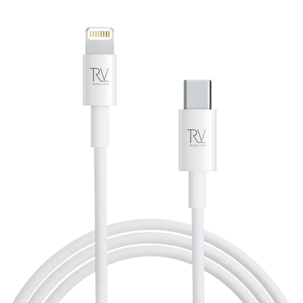 Rvelon USB-C to Lightning Cable 1m Vit white