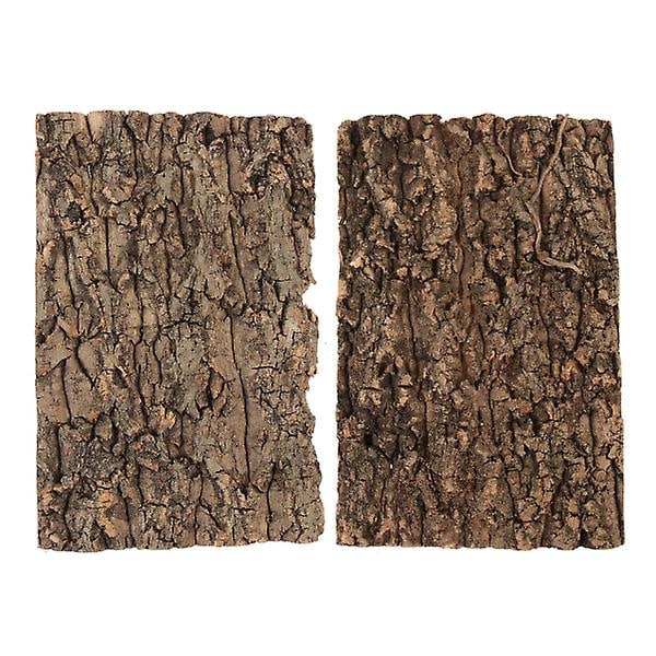 2 stk Reptiltrær Bark Terrarium Tre Bark Reptilplattform Reptil Bark Plattform Terrarium Dekorasjon 30X 30X20X2CM
