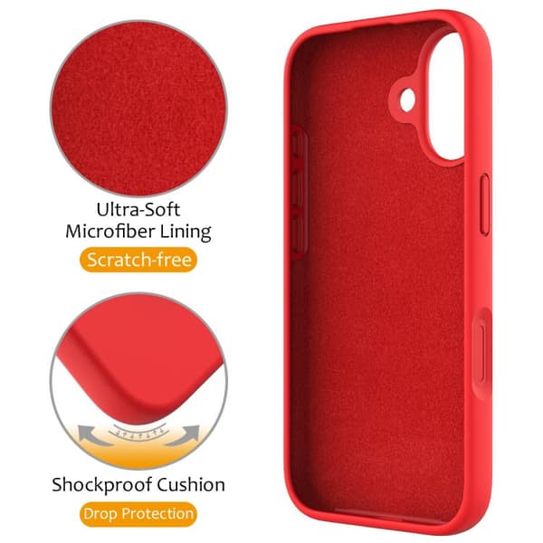 iPhone 17 Deksel - Flytende Silikon med MagSafe Magnetisk Ringholder
