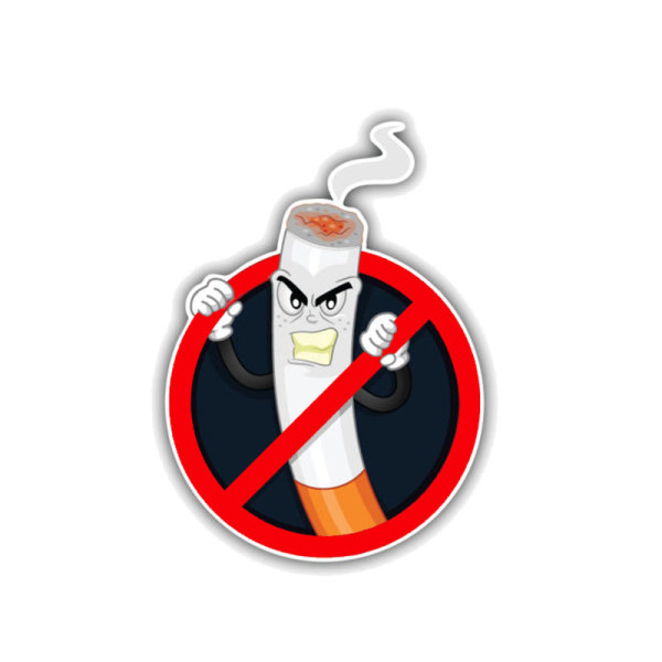 Rökning förbjuden skylt Art Decor Bildekal Dekal