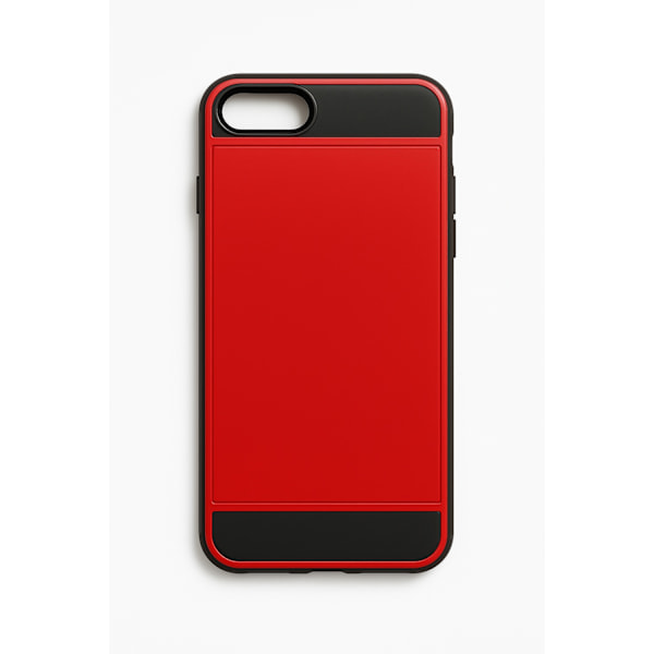 iPhone 7/8 Plus Skal Med Kortfack - Röd