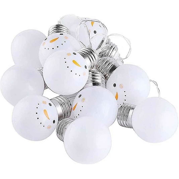 Julemand Vindue Gardin Lys Kæde Lampe Fest Dekoration Med 10 Led Perler, 10 Søde Runde Lys