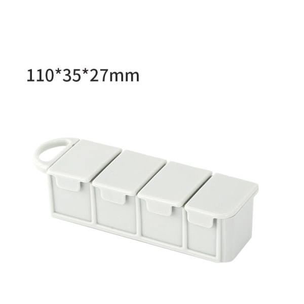 Resor Bärbar underförpackning Pill Box Mini Sub-packing Pill Box Hängande förseglad fuktsäker Påminnelse Pill Box, Grå, 110*35*27cm