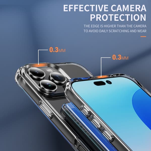 Kuori korttipaikalla iPhone 16 Pro Läpinäkyvä