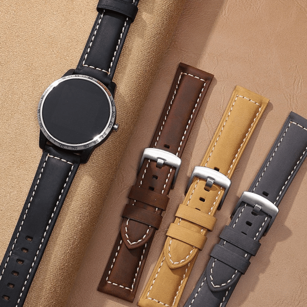 Kellon ranneke Naiset Miehet Watch VAALEANRUSKEA 22MM Light Brown