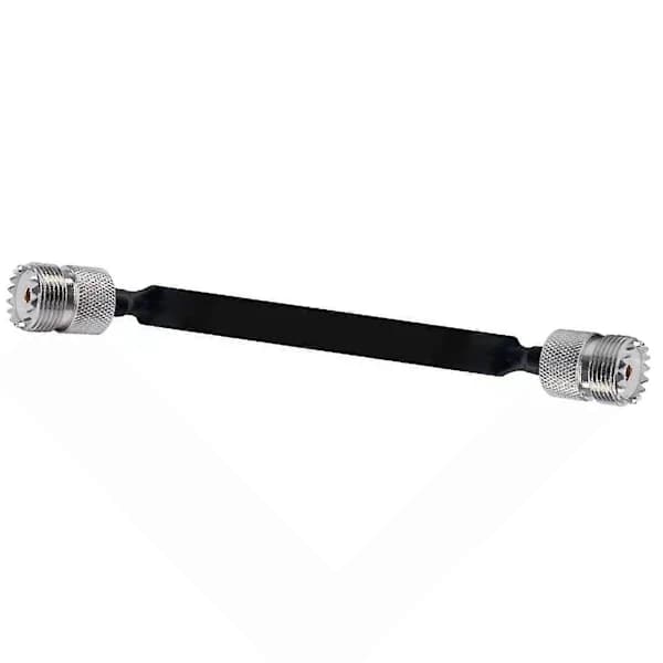 2 kpl 40 cm RF koaksiaalikaapeli ikkuna/ovi läpi litteä kaapeli, SO239 UHF naaras - UHF naaras, 50 Ohm[co]