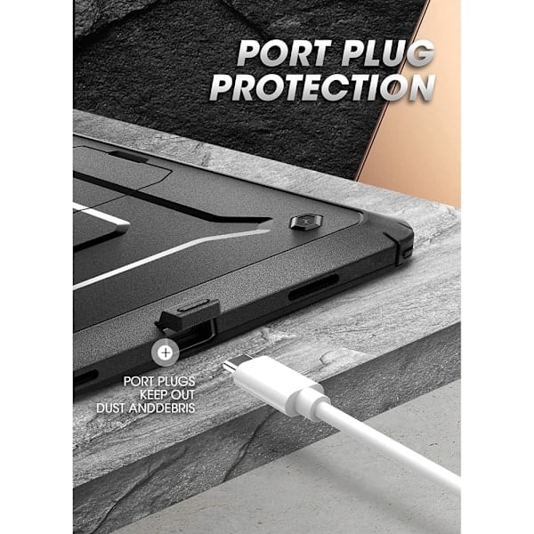 Supcase Samsung Galaxy Tab A8 10.5 Kotelo Unicorn Beetle Pro Musta
