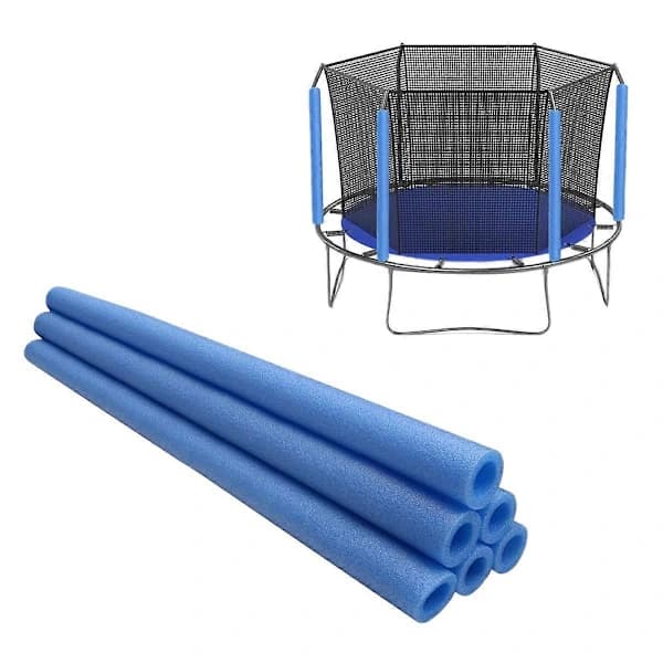 Trampolinskydd, skyddande hylsor för trampolinstolpar blå